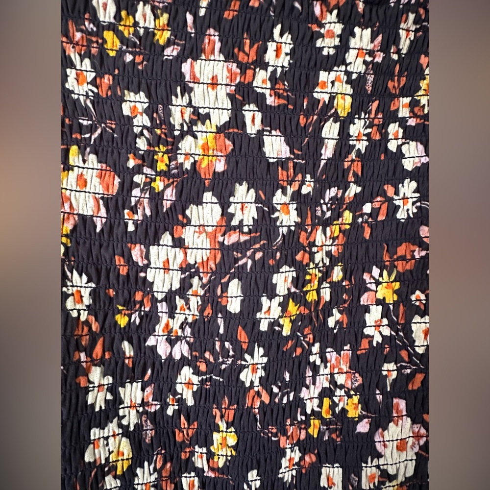 Ann Taylor Floral Smocked Maxi Dress - Night Sky (EUC, Size 2) - Picture 5 of 7